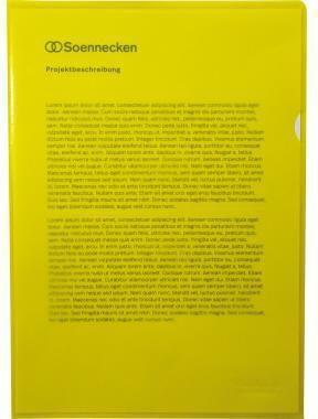Actual product image Soennecken Transparent cover 1512 DIN A4 PP yellow 100 pcs./pack. (A4, 100x)