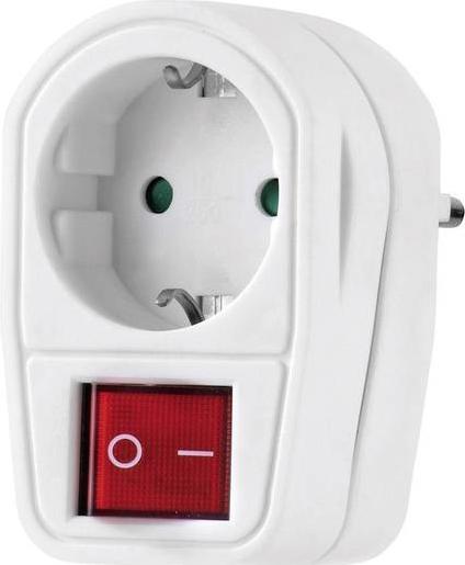 Actual product image Renkforce 1173536 Switchable intermediate socket outlet 2-pin white (2x)