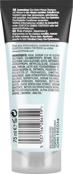 Immagine prodotto John Frieda Shampoo idratante dei mari profondi 75ml (75 ml, Shampoo liquido)