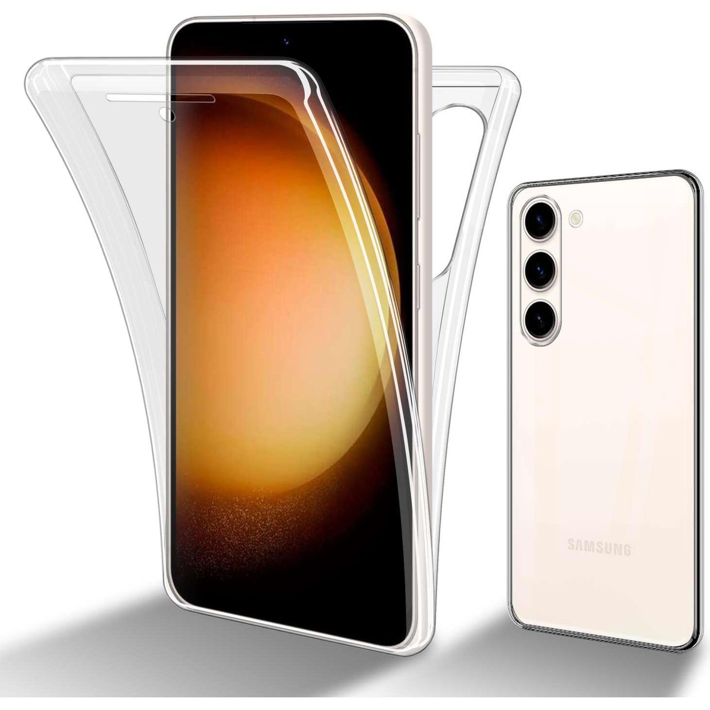 Cadorabo TPU 360 Grad Hülle für Samsung Galaxy S23 (Samsung Galaxy S23+), Smartphone Hülle, Transparent