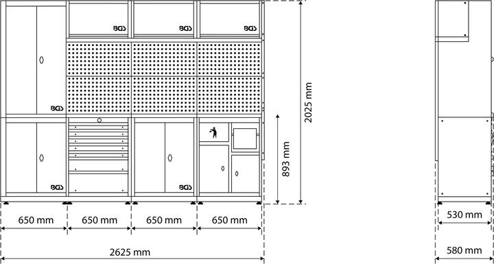 Actual product image BGS Storage System Combination | Combi | Wooden | 4 Components (4x)