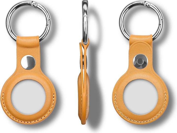 Produktbild König Design Schlüsselanhänger für Apple AirTag Hülle Case Koffer Anhänger Echtleder Braun