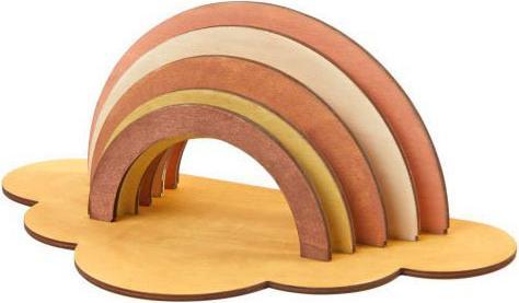 Actual product image Colorations Colouring - Craft and decorate your own wooden rainbow, set