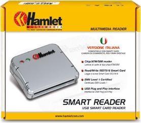 Produktbild Hamlet Smartcard- und Simkartenleser zum Anschluss an den PC (USB 2.0)
