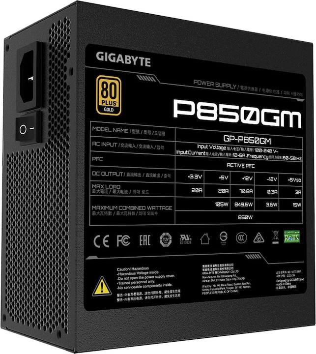 Actual product image Gigabyte P850GM (850 W)