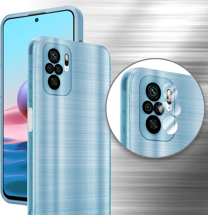 Actual product image Cadorabo Case for Xiaomi RedMi NOTE 10 4G / RedMi NOTE 10S in TPU Brushed Camera Protector LM160 Style (Xiaomi Mi Note 10, Xiaomi Redmi Note 10S)