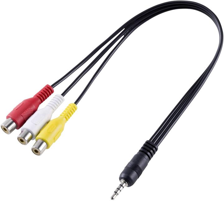 SpeaKa Professional 3.5 mm Klinkenstecker auf 3x Cinch-Buchse Adapterkabel (Audio Splitter)