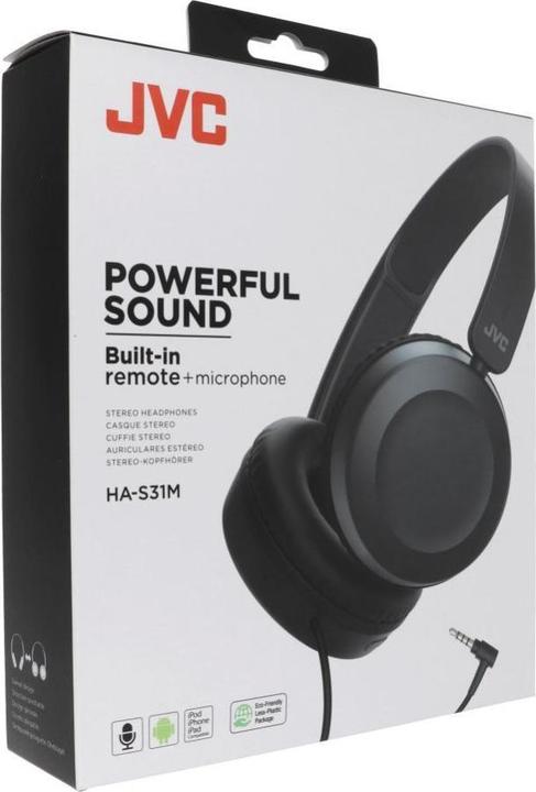 Image du produit JVC HA-S31M-B (supra-auriculaire, OUI, couleur noire) (Pas de réduction du bruit, Filaire)