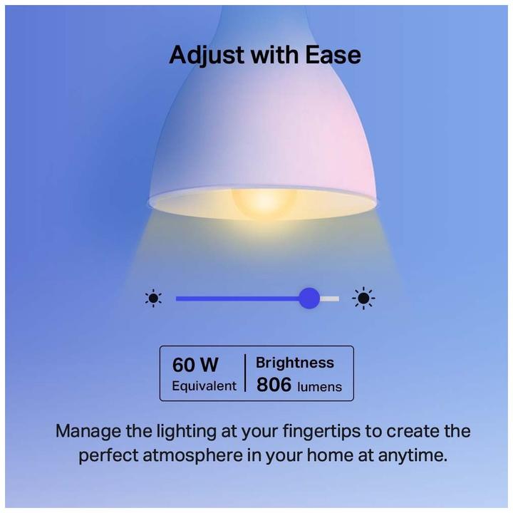 Immagine prodotto TP-Link Lampadina Tapo L530E E27 Smart WLAN (confezione da 4) (E27, 8.70 W, 806 lm, 4 x, F)