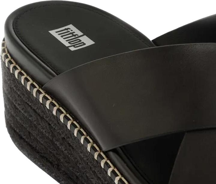 Actual product image Fitflop Womens/Ladies Eloise Espadrille Cross Leather Wedge Heel Sandals (42)