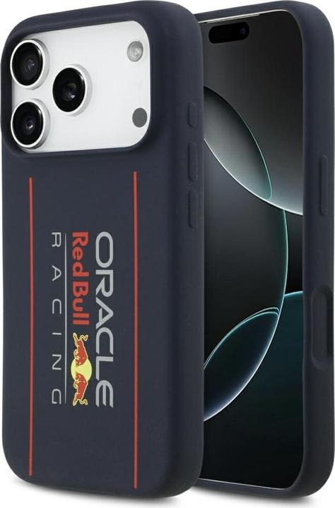 Actual product image Red Bull Silicone Oversize Vertical Logo MagSafe Case for iPhone 17 Pro Navy Blue (Apple iPhone 17 Pro)
