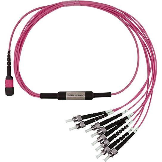 BlueOptics LWL MPO/4xST Breakout Kabel OM4 20 Meter, Transceiver