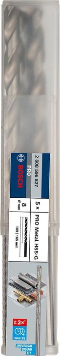 Produktbild Bosch Professional Zubehör PRO Metal HSS-G Spiralbohrer, 8 x 109 x 165 mm (8 mm)