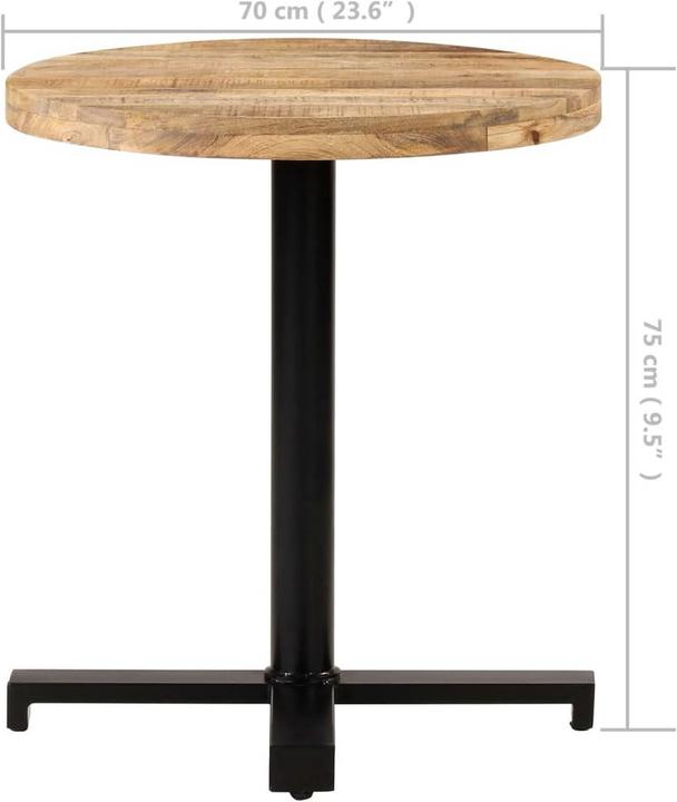 Actual product image vidaXL Bistrotisch (70 x 75 cm)