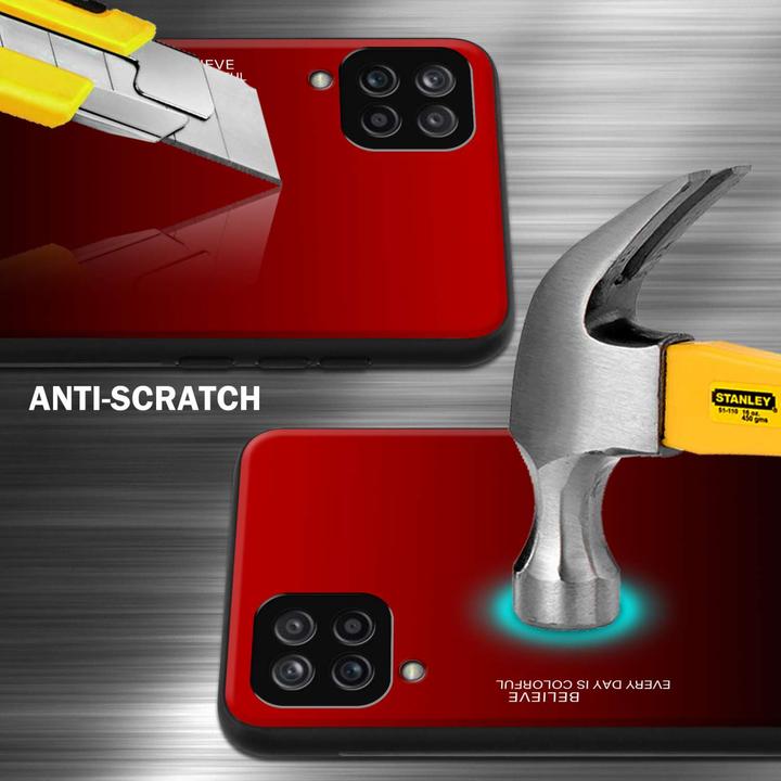 Actual product image Cadorabo Bumper Case for Samsung Galaxy A12 / M12 TPU 2 Farben Glas (Samsung Galaxy A12, Samsung Galaxy M12)