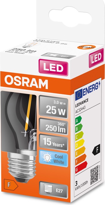 Produktbild Osram Led Retrofit Classic P (E27, 2.50 W, 250 lm, 1 x, F)