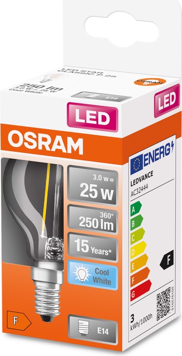 Produktbild Osram Led Retrofit Classic P (E14, 2.50 W, 250 lm, 1 x, F)