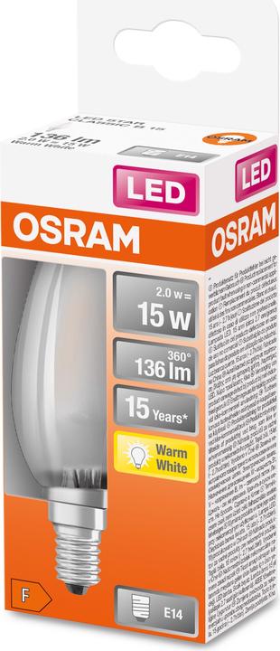 Produktbild Osram Led Retrofit Classic B (E14, 1.50 W, 136 lm, 1 x, F)