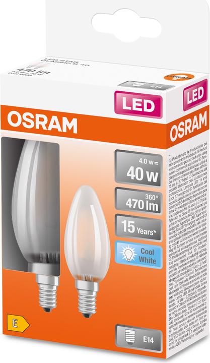 Image du produit Osram Retrofit Classic (E14, 4 W, 470 lm, 2 x, E)