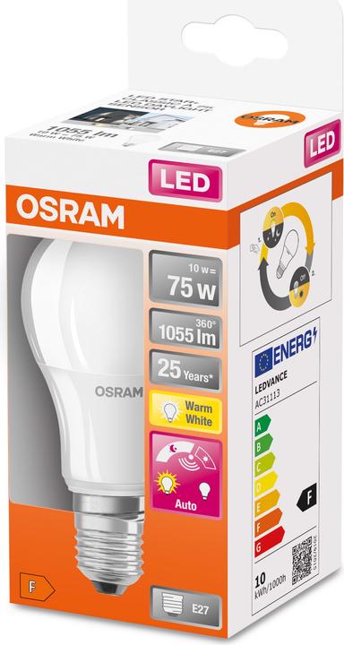 Produktbild Osram Led Daylight Sensor Classic A (E27, 10 W, 1055 lm, 1 x, F)