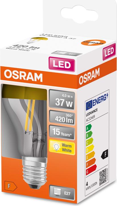 Actual product image Osram Retrofit Calssic A Mirror (E27, 4 W, 420 lm, 1 x, F)