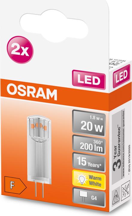 Produktbild Osram Led Pin (G4, 1.80 W, 200 lm, 2 x, F)