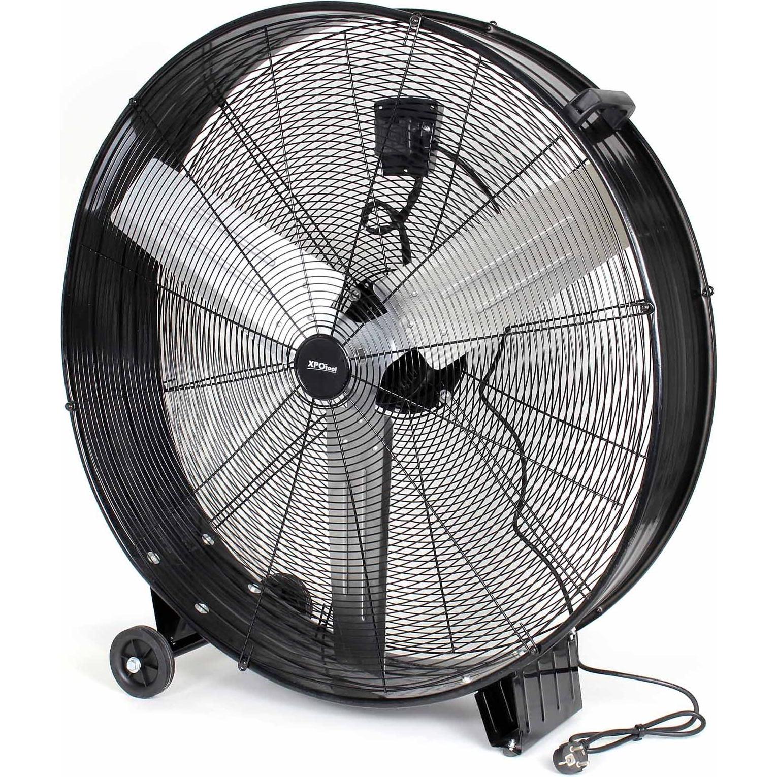 Thumbnail - Wiltec Trommelventilator Ø90cm 360W Bodenventilator Standventilator Luftkühler, Ventilator, Schwarz, Silber