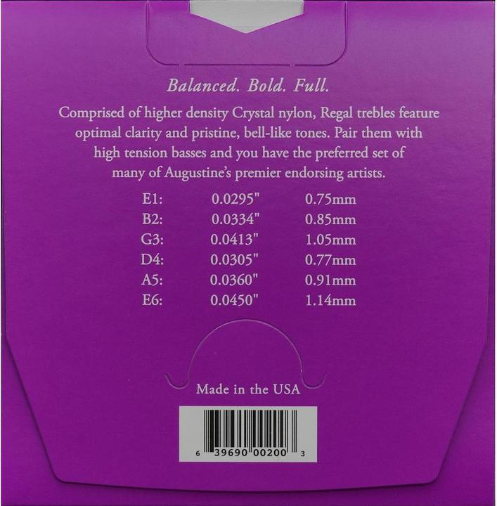 Actual product image Augustine Regal Blue (6 x, Guitar, 0.05")