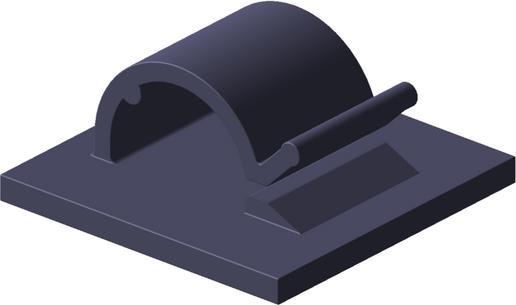 Actual product image HellermannTyton Mounting base self-cl. flat bracket RB8 PA66