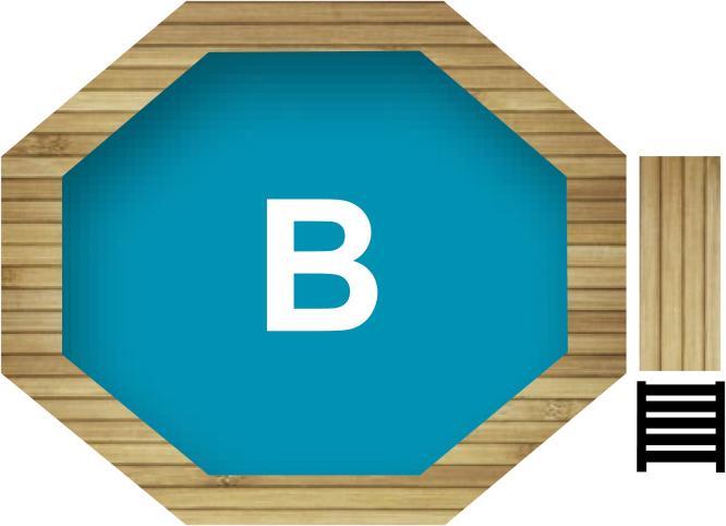 Produktbild Karibu Modell 1 Variante B (358 x 358 x 124 cm)