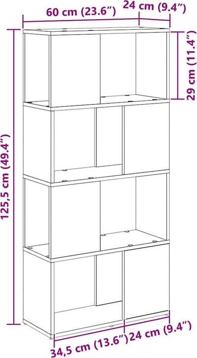 Actual product image vidaXL Unterhaltungszentrum (24 x 60 x 125.50 cm)