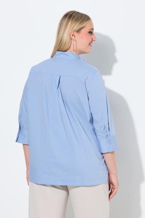 Actual product image Ulla Popken Goblet Collar 3/4 Sleeve Blouse (60)