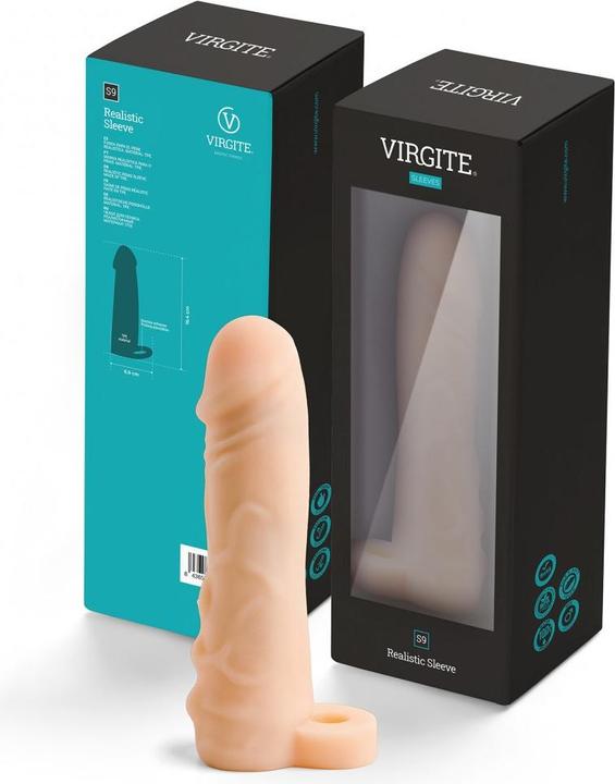 Actual product image Virgite REALISTIC PENIS SHEATH S9 FLESH 16'4 CM