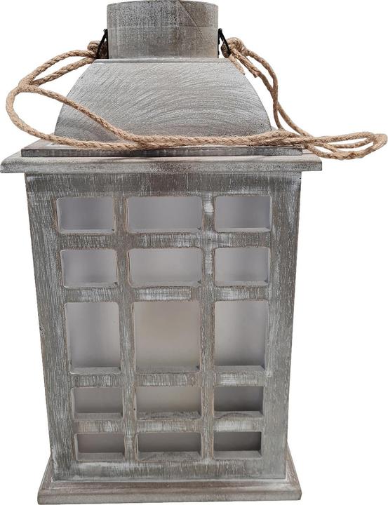 Actual product image PBS Austria Lantern LED Wood Grey (19 x 19 x 34 cm, 1 x)