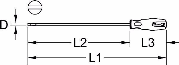 Actual product image KS Tools ERGOTORQUEplus Screwdriver long (hexagon)