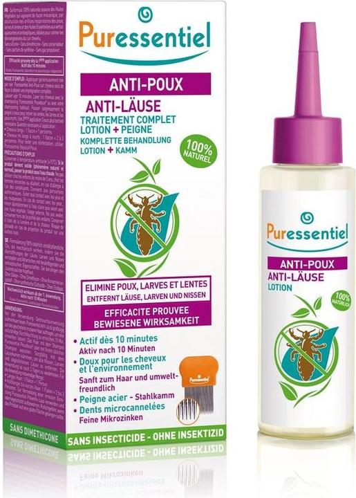Puressentiel lotion anti-poux avec peigne (100 ml, Shampooing anti-poux)