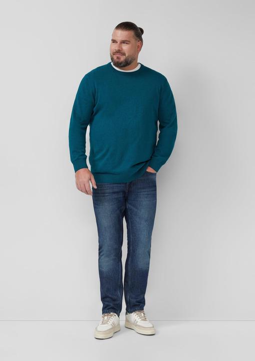 Produktbild s.Oliver Strickpullover Baumwollpullover mit Logo-Stickerei (3XL)