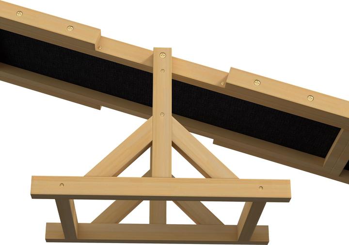 Produktbild PawHut Hundewippe Tannenholz Gelb (Agility)