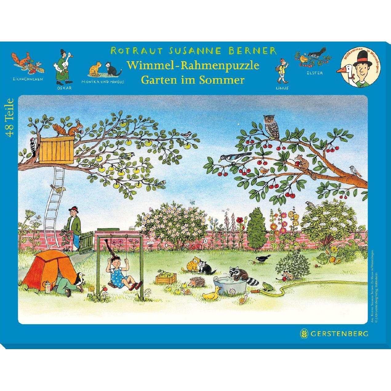 Gerstenberg Wimmel-Rahmenpuzzle Zu Hause in Wimmlingen Motiv Garten (48 Teile)
