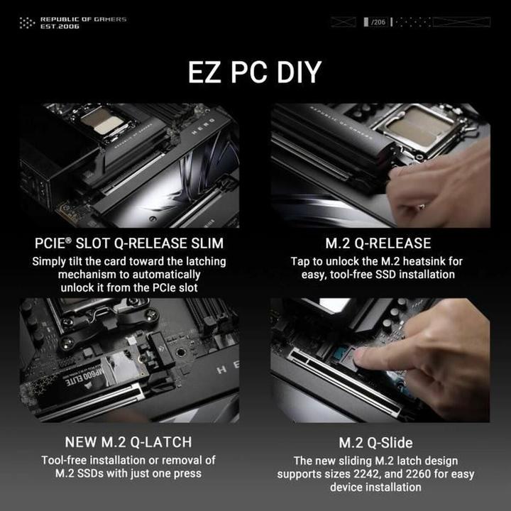 Actual product image ASUS Rog Crosshair X870e Hero (AM5, AMD X870E, ATX)