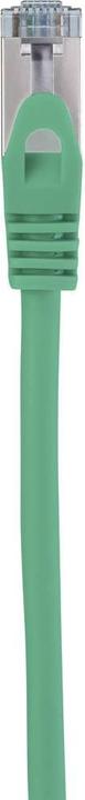 Actual product image Renkforce RF-5088646 RJ45 network cable, patch cable CAT 6a S/FTP 0.15 m Green Fla (S/FTP, CAT6a, 0.15 m)