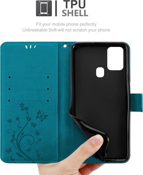 Produktbild Cadorabo Flower Book Cover (Samsung Galaxy A21s)
