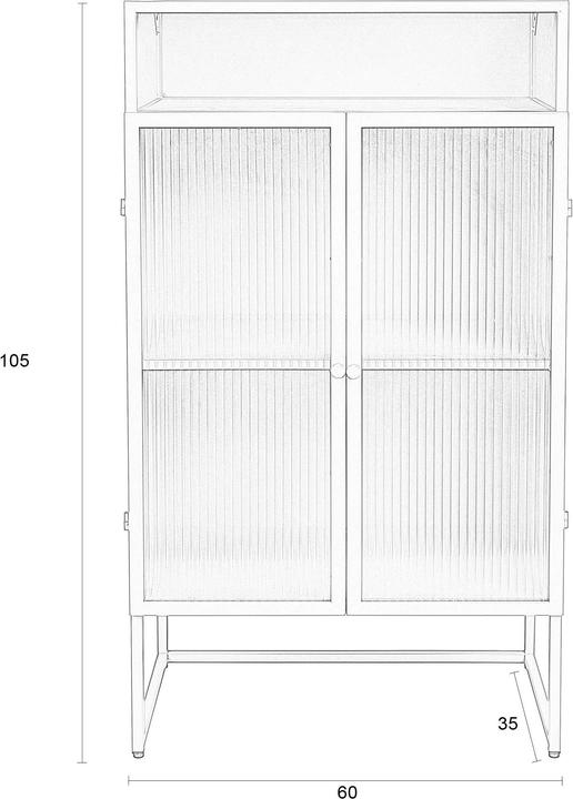 Produktbild White Label Living Cabinet Herbe Large (35 x 60 x 105 cm)
