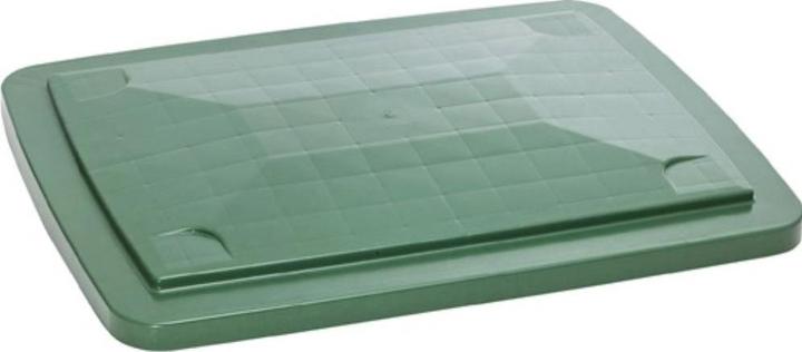 Craemer Lid length 945 x width 725 mm green HD polyethylene for transport container 400 l