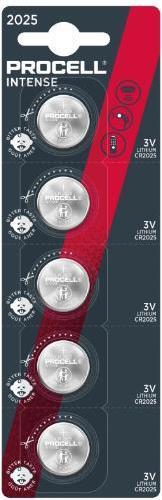 Procell Knopfzelle CR 2025 3 V 5 St. Lithium Intense (5 Stk., CR2025)