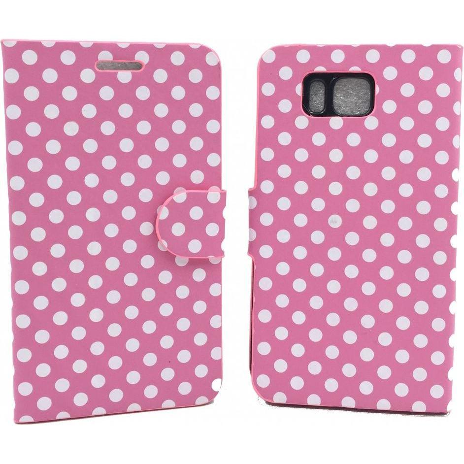 Thumbnail - König Design Schutzhülle Tasche (Flip Quer) für Handy Samsung Galaxy Alpha SM G850F Rosa / Weiss (Samsung Galaxy Alpha),...