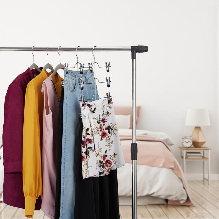 Actual product image Relaxdays Multi Clothes Hanger Set of 2, Clips (2 x)
