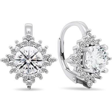Brilio, Ohrringe, Silver - Breathtaking silver earrings with clear zircons EA405W
