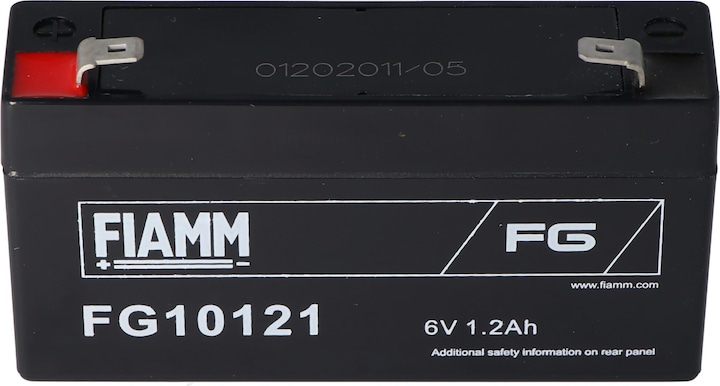 Actual product image Fiamm Battery FG10121 lead-gel battery 6 Volt, 1,2Ah (6 V, 1.20 Ah)