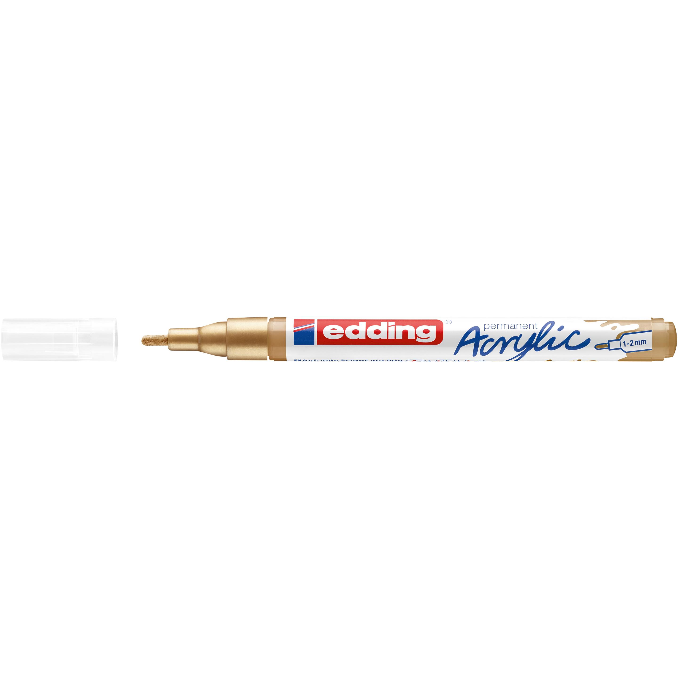 10x Edding, Marker, Acrylmarker (Reichgold, 2 mm, 1 x)
